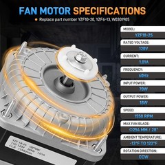 YZF10-20 Condenser Fan AC Motor 120V 18W Shaded Pole Motor YZF18-25 W0301905