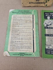 John Deere No. 490 Four-row Tractor Corn Planter & Attachments Operators Manuals