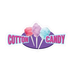 Food Truck Decals Cotton Candy Style B Retail Concession Concession Sign Purple