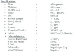 CMC Powder 5 Pounds BULK-SODIUM CARBOXYMETHYL CELLULOSE