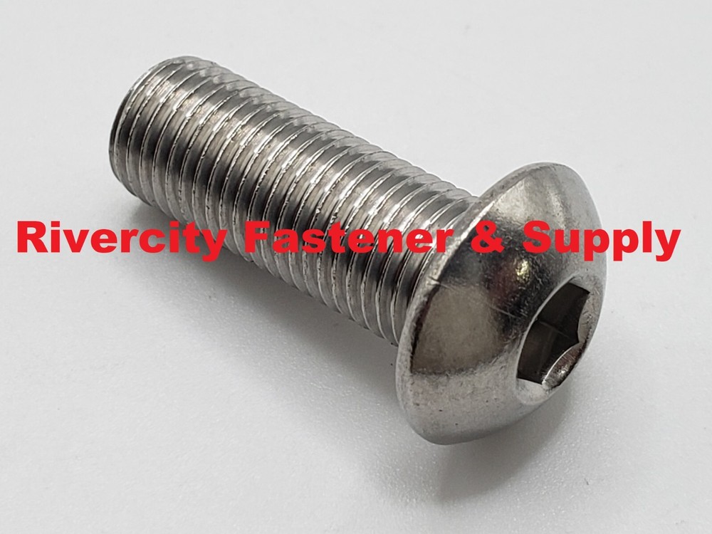 3/8-24 x 1 Stainless Button Allen Head Bolts 3/8×24 x 1.00 Screws 3/8×24 x 1″
