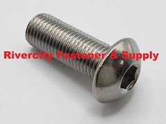 3/8-24 x 1 Stainless Button Allen Head Bolts 3/8×24 x 1.00 Screws 3/8×24 x 1″