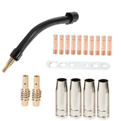 17pcs Flexible mig welding neck 035 M6 Nozzle Kit for MB 15AK MIG Welding Gun