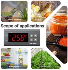 Inkbird Temperature Controller Thermostat 2 Relays Refrigerators Control 1100W