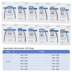 AZDENT Dental Orthodontic Stainless Steel Rectangular Arch Wires Natural Form