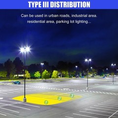 LED Street Lights Shoebox Parking Lot Lighting 200W IP65 Outdoor Yard Flood Lamp