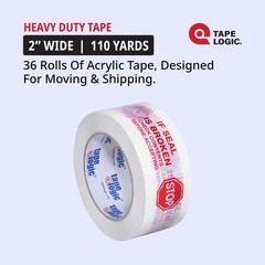 Tape Logic 2 Inch x 110 Yards Pre-Printed Packing Tape,Stop If Seal is Broken, 2