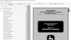 John Deere X300 X304 X310 X320 X324 X340 X360 Technical & Operator’s Manual USB