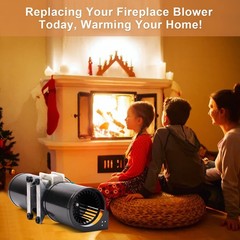 Adviace GFK-160 GFK-160A Fireplace Blower 12.81 x 4.31 x inches, Black