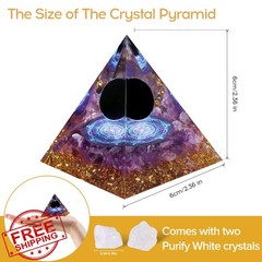 Hopeseed Orgone Pyramid Amethyst Obsidian