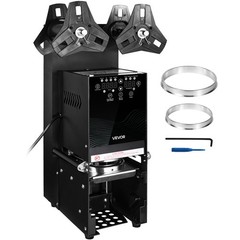 VEVOR Fully Automatic Sealing Machine Tea Cup Sealer 500-650 Cups/H 180 mm Black