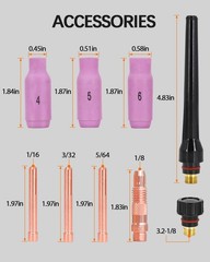 HITBOX WP17V Welding Gun TIG Welder Torch Equipped with 10-25 Quick Plug 4M/13ft