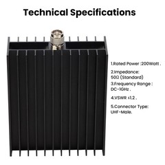 BECEN 200Watt PL259 Male Plug Dummy Load,UHF Dummy Load, DC to 1.0GHz 50 Ohm