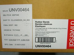 10 POUNDS Large Heavy Duty Rubber Bands 1/4″ x 3-1/2″ x 12.5″ Stretched UNV00464