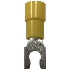 (100) Vinyl Insulated Spring Spade Terminal 12-10 AWG #8 Stud Wire Connector