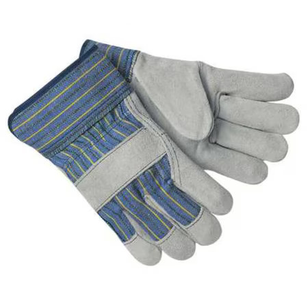 Mcr Safety 1400M Leather Gloves, Cowhide, Safety Cuff, Wing Thumb, Full Finger,