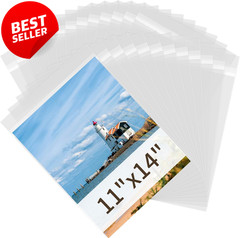 25 Pack 11×14 Acid Free Art Sleeves Clear Photo Protectors – US