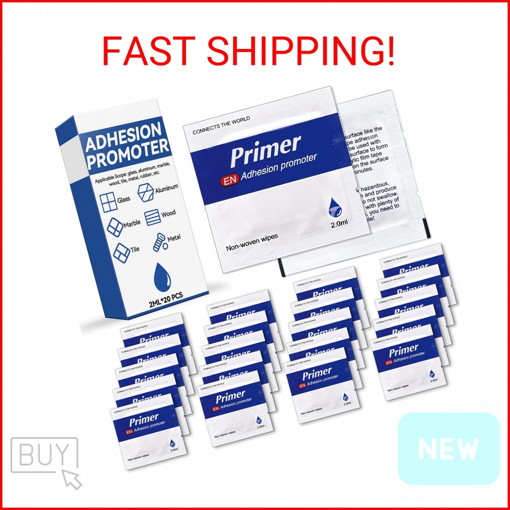 20 Pcs Adhesion Promoter for Plastic, Professional Adhesive Promoter, Metal, Pla