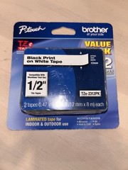 Brother Genuine P-touch TZe-231 2PK Laminated Label Maker Tape, Under 1/2″W NEW