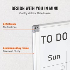 36 x 24 Inches,Wall-Mounted Magnetic Monthly Planner,Comes with 1Magnetic Eraser