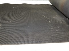 24″W x 20′ Rough Grip Top Rubber Conveyor Belt 2-Ply Black 20′ Length