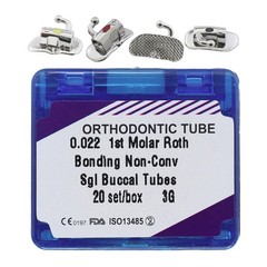 80Pcs Dental Orthodontic Buccal Tubes 1st 2nd Molar Bondable Roth MBT 0.022 3G