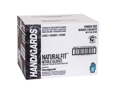 Naturalfit Nitrile Gloves, Black, Powder-Free Heavy Duty Foodservice Grade L
