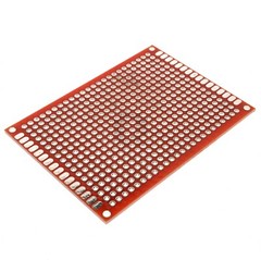 5cm x 7cm Red PCB Printed Circuit Board, 5 Pack, 432 Holes, 32 Pads