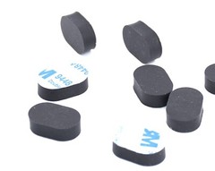 1/2″ x 3/4″ x 1/4″ Peel & Stick Oval Silicone Rubber Feet Audio Repair Pads