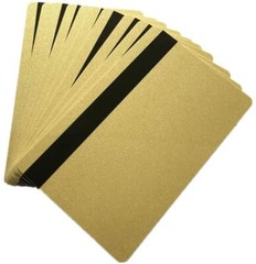 100 Premium Graphic Quality Gold PVC w/HiCo 2 Track Cards CR80 30 Mil Standard