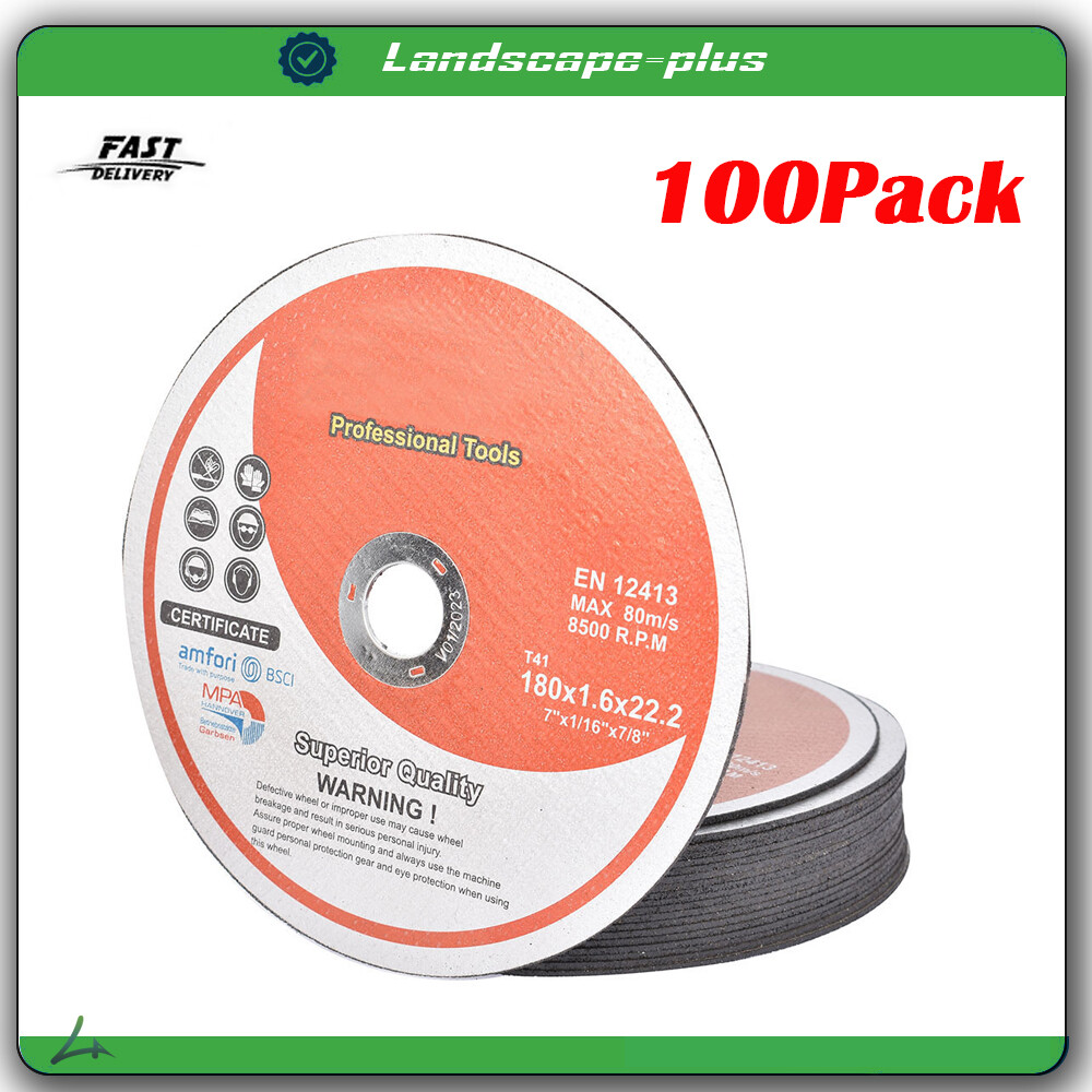 100 Pack 7″x1/16″x7/8″ Cut-off Wheel – Metal & Stainless Steel Cutting Discs