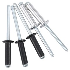 Zinc Plated Aluminium Dome Head Pop Rivets Blind Rivets 2.4-6.4mm Various Sizes