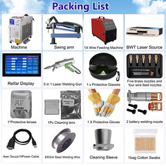 Scotle 6-in-1 1500W Metal Laser Welding Machine Battery Weld Pipe Welding US