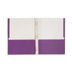 2 Pocket Folder with Prongs, 1 Side Printed, Purple, 50 pack NIB