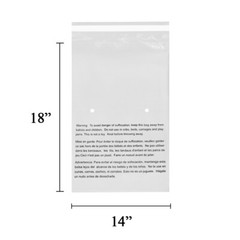 45 14×18 EcoSwift Self Seal Suffocation Warning Clear Poly Bags Free Shipping