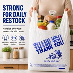 YoYoRain. (1000 Count Thank you bags, Plastic Bags with handle, retail shoppi…
