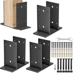 4×4 Post Base 3 Pcs,Heavy Duty Detachable Post Bracket with Adjustable Inner….