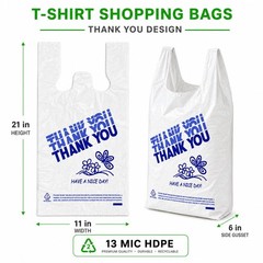 YoYoRain. (1000 Count Thank you bags, Plastic Bags with handle, retail shoppi…