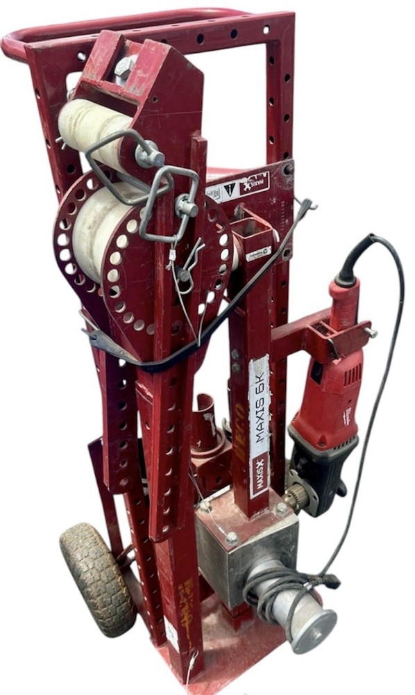 Southwire Maxis M6K 6000 lb Cable Puller w/ Milwaukee Super Hawg 1680-20 Cart