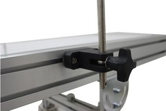 59×19.7in PU Belt Conveyor Machine Food Inclined Conveyor110V 120W Highly Adjust