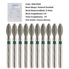 Dental Diamond Burs Football FG 368/023C 379/023 Egg Coarse Fine Grit High Speed