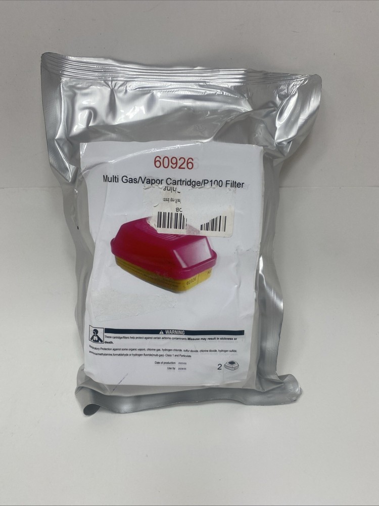 60926 Multi Gas/Vapor Cartridge/P100 Filters 2 Pack
