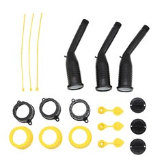 3 Kit Old Style Gas Can Spout Replacement w/Tough Nozzles Screw Collar Vent Caps