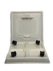 Reusable Biohazard Waste 4-Wheel Dolly Hamper Set Lid & Base for 18×18” Boxes
