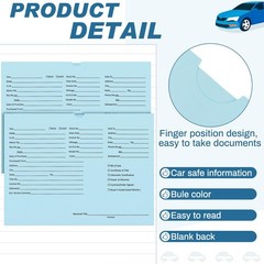 120 Pcs 9×12 Vehicle Dealer Jackets for Car Sales – 32lb Colored Paper