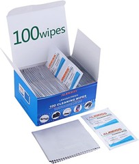 Pre-Moistened Lens Wipes ALIBEISS Screen for 100 Count (Pack of 1)