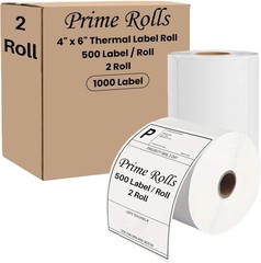 4 x 6 Direct Thermal 500 per Roll Shipping Labels for Zebra Rollo (Not for Dymo)
