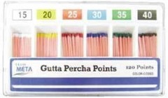 META GUTTA PERCHA POINTS #25 ISO SIZED VIALLS BOX OF 120 DENTAL