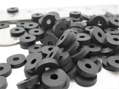 1/8″ ID #6 Premium Rubber Flat Washers 3/8″ OD 3/32″ Pack Sizes