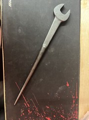 Vtg WILLIAMS 207 1-1/16″ 5/8″ USS Bolt Rat Tail Spud Wrench Iron Workers Tool